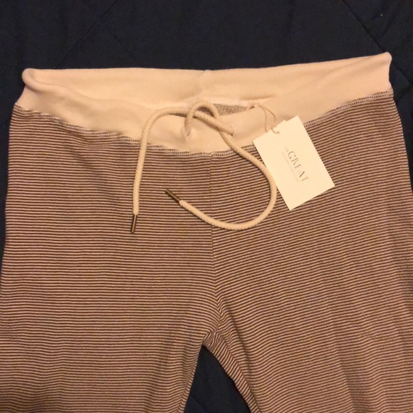 THE GREAT Striped NWT The Cropped Sweatpants with Drawstring size 1 (Medium) - Picture 13 of 13